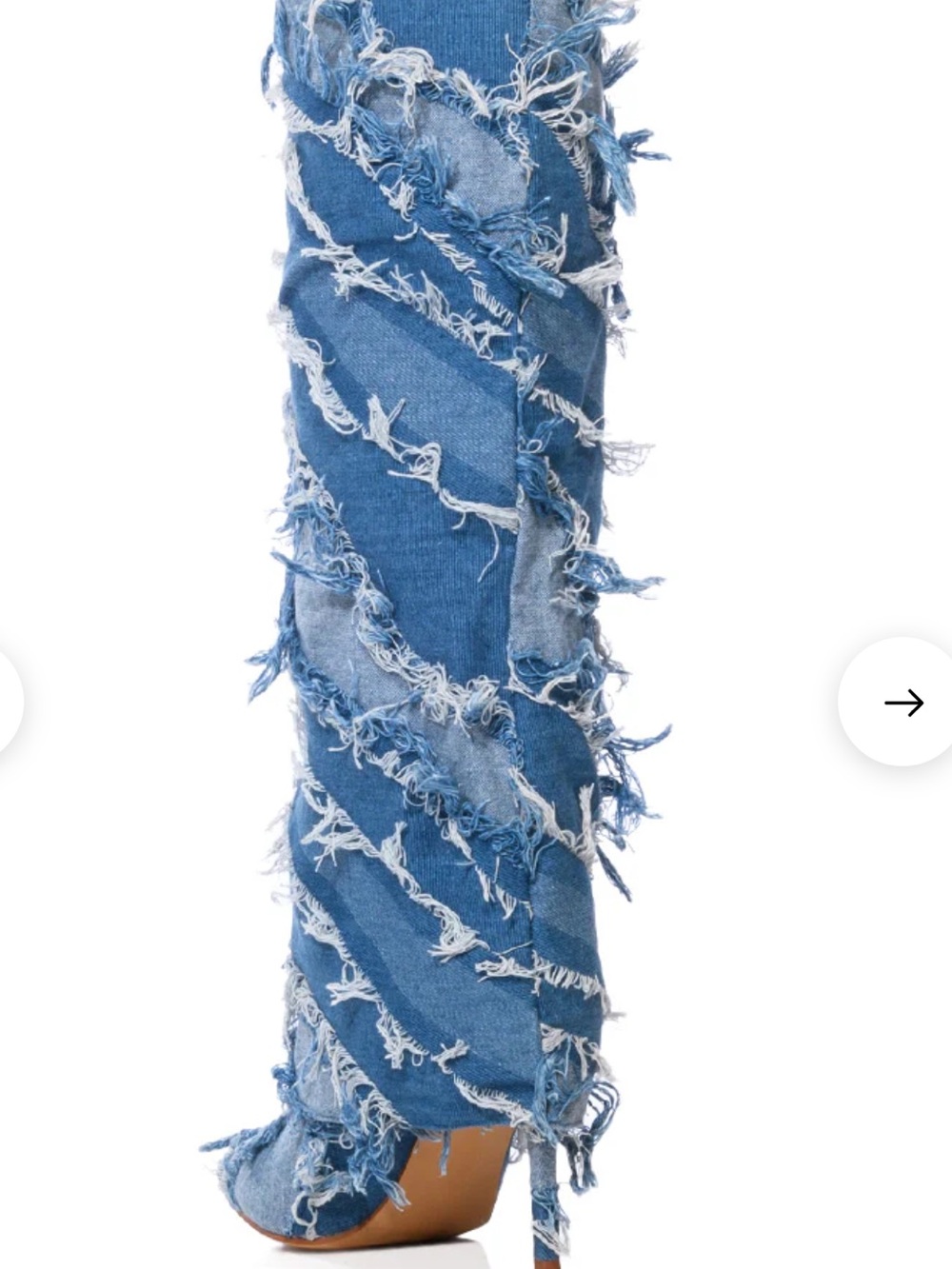 AZALEA WANG FISHER FOLD OVER BOOT IN DENIM - Picture 3 of 3